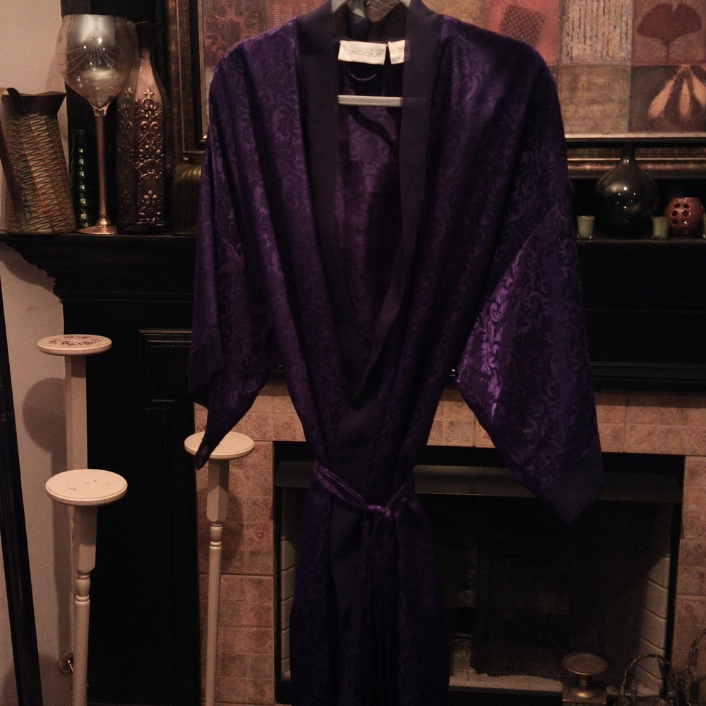 FINAL PRICE Cacique Purple Lingerie With Black Trim Size Large - Picture 7 of 15